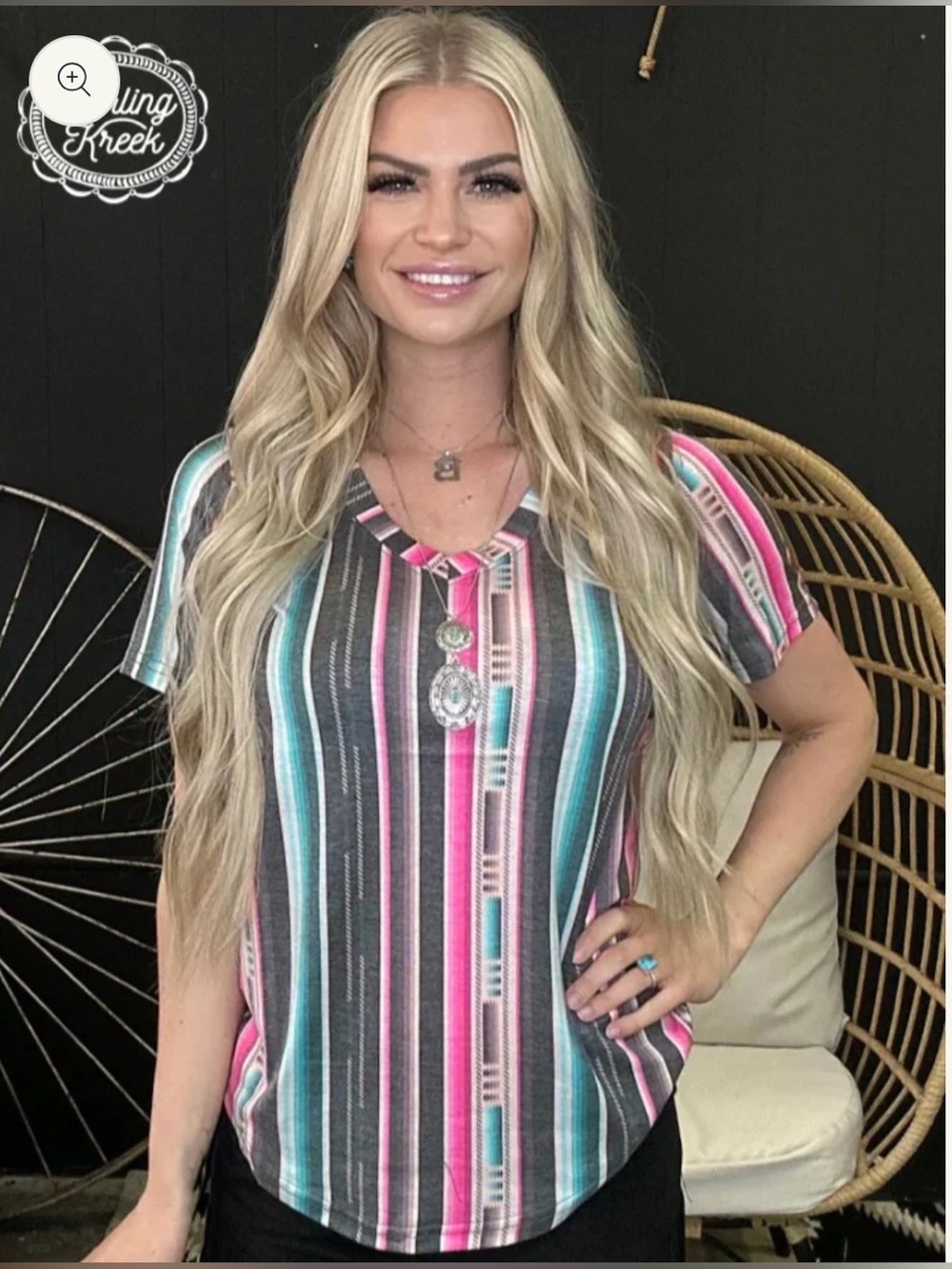 STERLING KREEK Serape City Heart Top